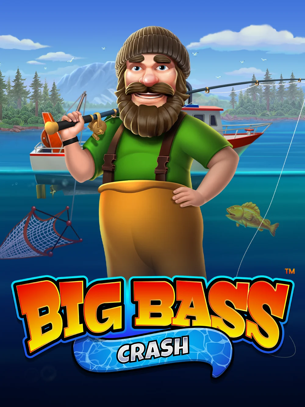 Crash temático de pesca con estética intensa y premios visuales